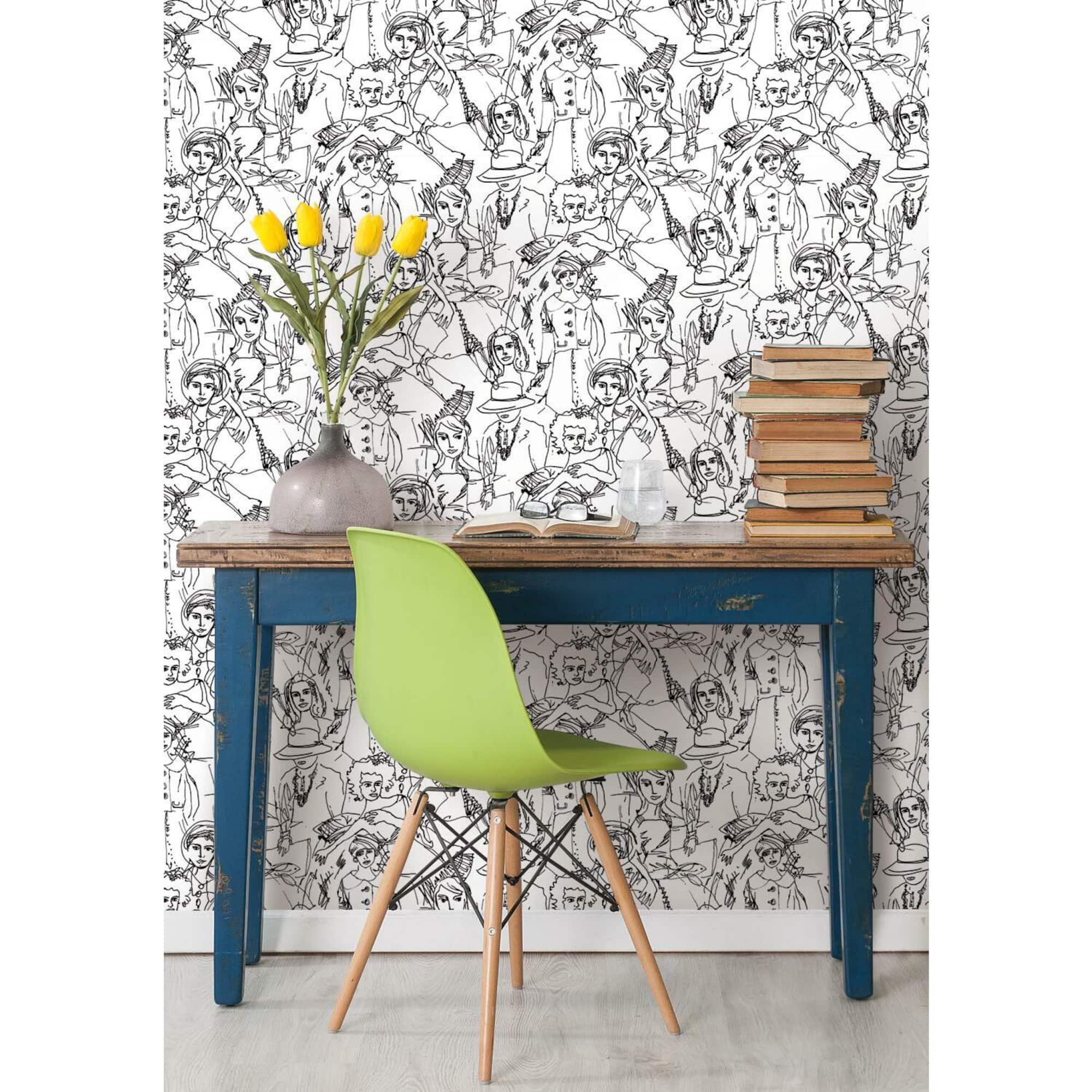 RoomMates Vogue Sketches Peel & Stick Wallpaper